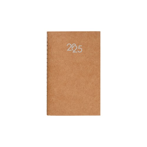 Agenda hebdomadaire en carton craft, couverture souple, pages ivoires - 2