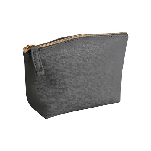 Multipurpose PU fine grain saffiano beauty case. Zipper closure and inner lining