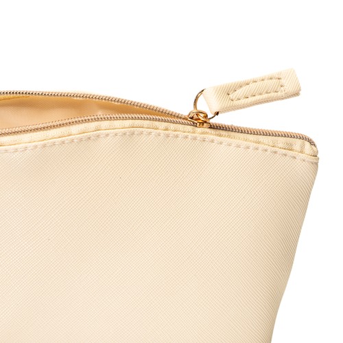 Trousse de beauté polyvalente en PU grain fin saffiano - 4