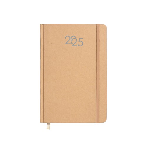 Agenda hebdomadaire en carton personnalisé, couverture rigide avec élastique et pages ivoires