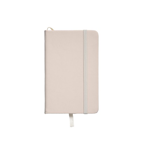 Notebook with PU cover Notebook with PU cover in pastel colors and elastic closure