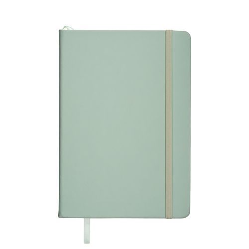 Cahier avec couverture en PU aux couleurs pastel et fermeture élastique - 1