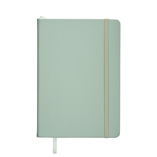 Notebook with PU cover Notebook with PU cover in pastel colors and elastic closure
