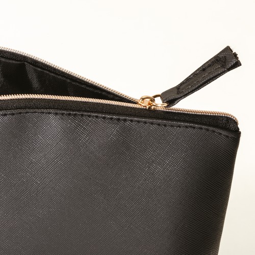 Trousse de beauté polyvalente en PU grain fin saffiano - 4