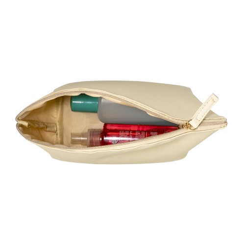 Trousse de beauté polyvalente en PU grain fin saffiano - 5