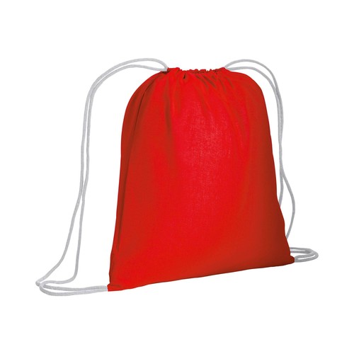 Backpack made of 120 g/m2 cotton, with choke closure. It is OEKO-TEX® certified.