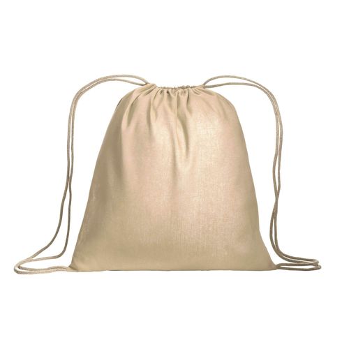 Sac à dos en coton 120 g/m2, avec fermeture à étranglement. Il est certifié OEKO-TEX®. - 4