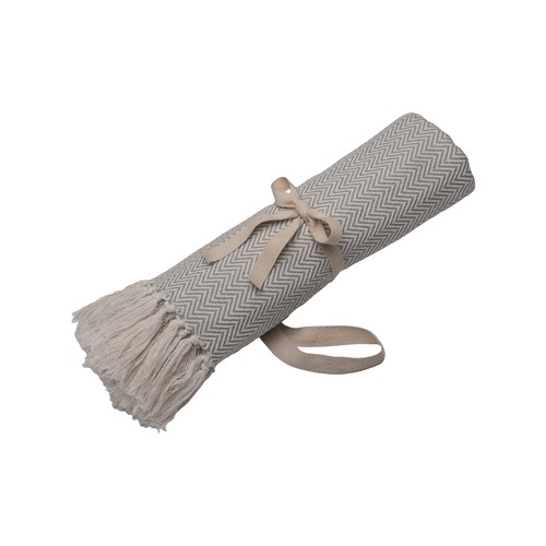 Couverture à franges fabriquée à partir de matériaux 100 % recyclés - 3