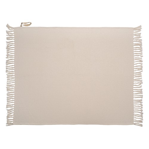 Fringed blanket made of 100% recycled material Fringed blanket made of 100% recycled material