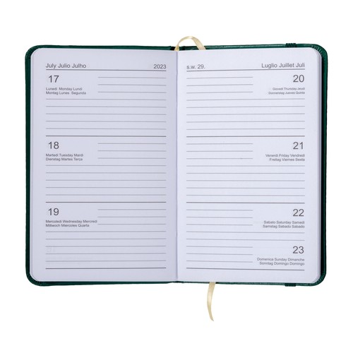 Agenda hebdomadaire 2025 avec couverture en PU et bande élastique - 2