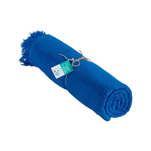 Serviette de plage/Fouta frangée en coton recyclé - 1