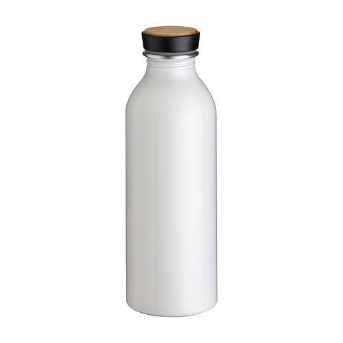 Gourde en aluminium avec bouchon avec insert en bambou, 500 ml - 1