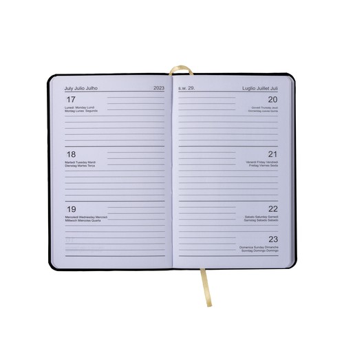 Agenda de poche hebdomadaire 2025 avec couverture souple en PU - 3