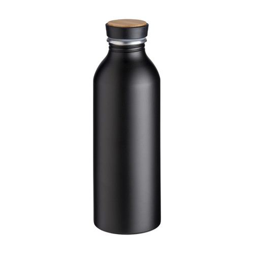 Gourde en aluminium avec bouchon avec insert en bambou, 500 ml - 1