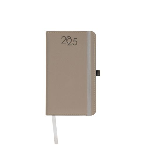 Agenda hebdomadaire 2025, couverture avec surpiqûres, porte-stylo et papier blanc - 1