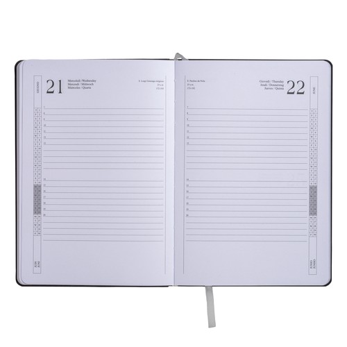 Agenda journalier 2025 avec couverture souple en PU - 3