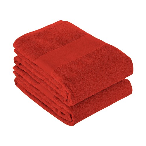 Serviette en éponge de coton avec bande imprimable - 1