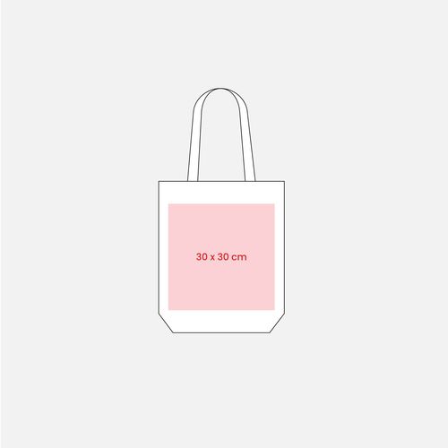Sac shopping en coton 180 g/m2 avec anses longues et soufflet - 5