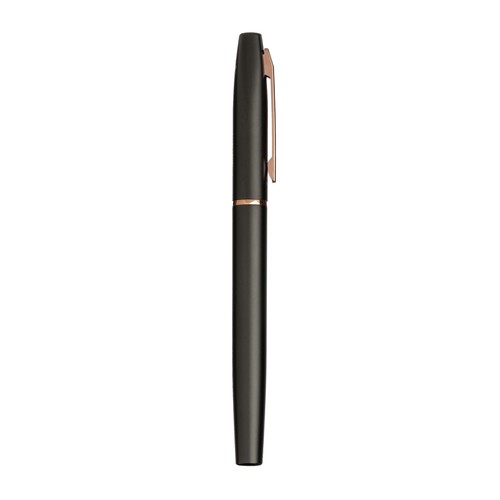 Stylo en aluminium recyclé. Encre GEL et détails en or rose avec boîte en carton - 2