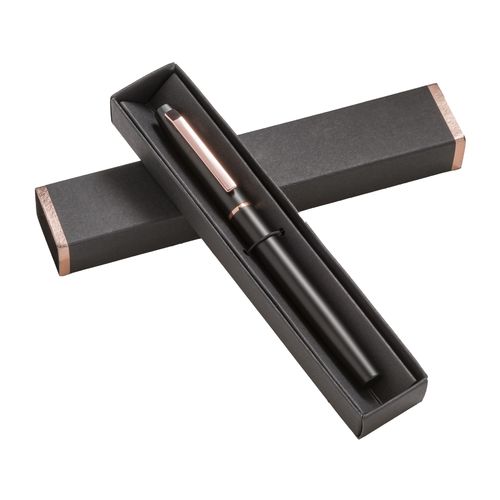 Stylo en aluminium recyclé. Encre GEL et détails en or rose avec boîte en carton - 5