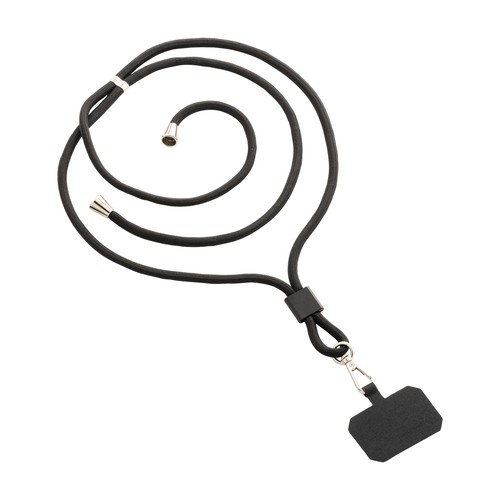 Polyester cell phone lanyard with tag for personalization