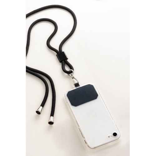 Lanière en polyester pour téléphone portable avec étiquette à personnaliser - 4