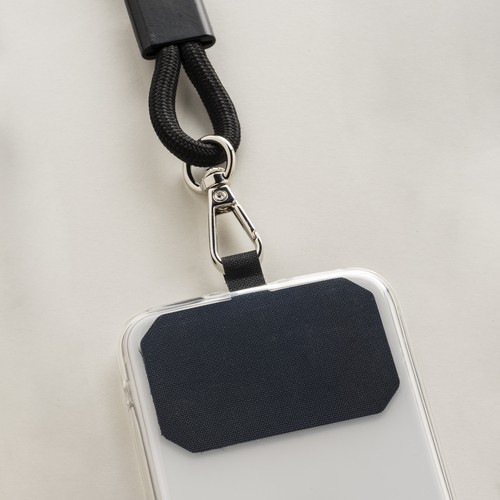 Lanière en polyester pour téléphone portable avec étiquette à personnaliser - 5