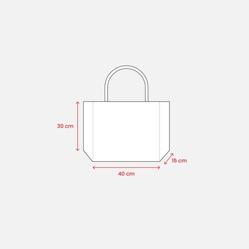 Sac de shopping en coton recyclé laminé de 300 g/m2 - 3