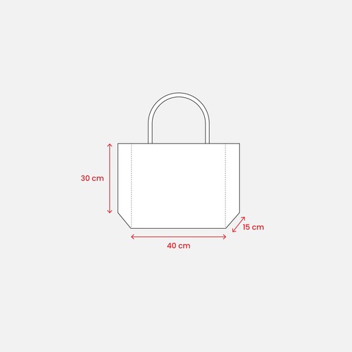 Sac de shopping en coton recyclé laminé de 300 g/m2 - 3