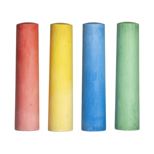 Jeu de 4 craies rondes colorées dans une boîte en carton - 3