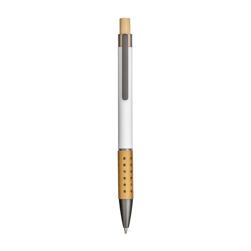Stylo à bille en aluminium recyclé caoutchouté - 1