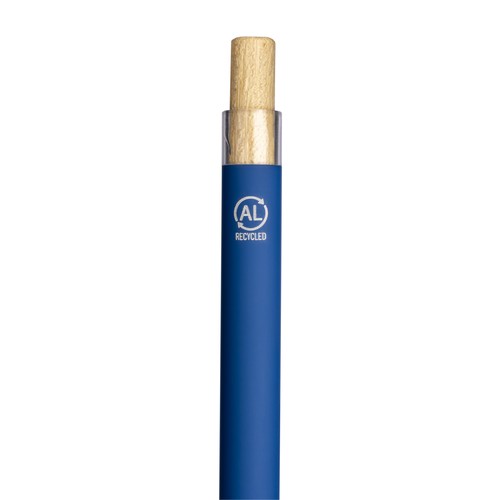 Stylo à bille en aluminium recyclé caoutchouté - 3