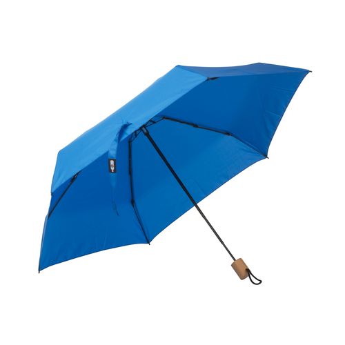 Mini parapluie en R-PET avec manche en bois - 1