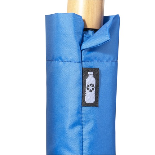 Mini parapluie en R-PET avec manche en bois - 4