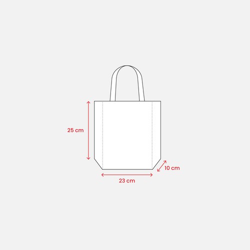 Sac de shopping en PET recyclé 80 g/m2 thermosoudé (TNT R-PET) - 3
