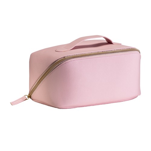 PU travel beauty case. Features zippered closure