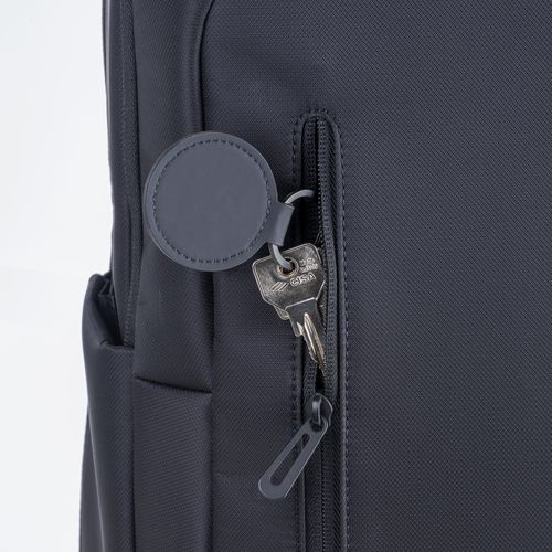 Porte-clés rond en PU souple. Avec anneau en métal - 4