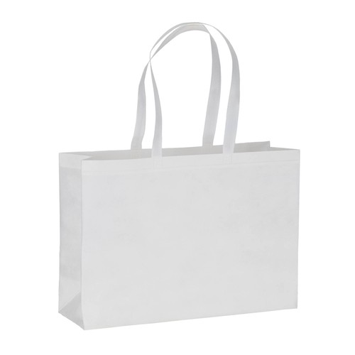 Sac de shopping en PET recyclé de 100 g/m2 (TNT R-PET) thermosoudé - 1
