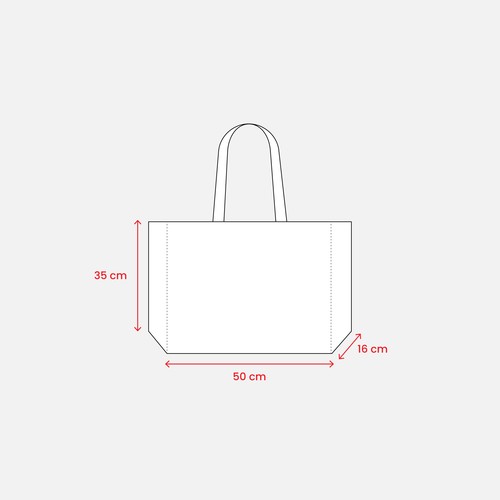 Sac de shopping en PET recyclé de 100 g/m2 (TNT R-PET) thermosoudé - 3
