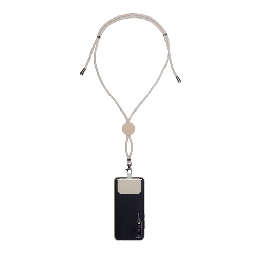 Cordon en coton pour badge/téléphone portable avec étiquette personnalisée - 2