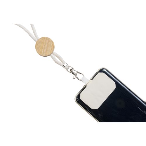 Cordon en coton pour badge/téléphone portable avec étiquette personnalisée - 5