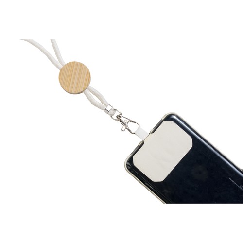 Cordon en coton pour badge/téléphone portable avec étiquette personnalisée - 5