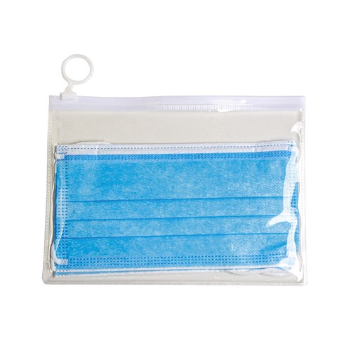 Pochette refermable en PVC (18,6x14,2 cm) pour masques chirurgicaux et pour 18424 - 2