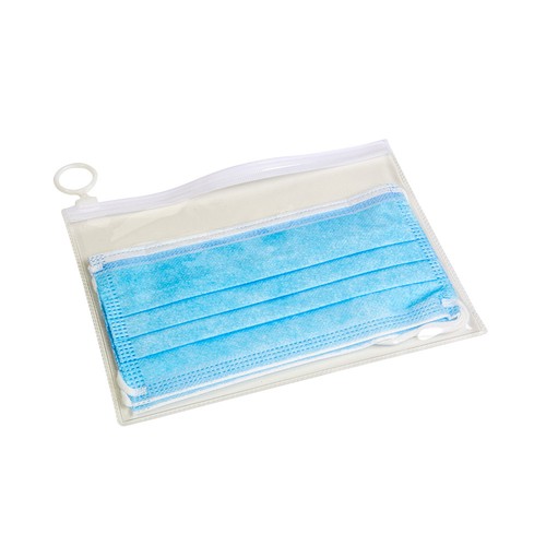 Pochette refermable en PVC (18,6x14,2 cm) pour masques chirurgicaux et pour 18424 - 4