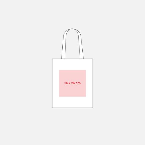 Shopper en coton/polyester 220 g/m , anses longues - 5