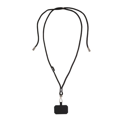 Cordon pour badge/téléphone portable en RPET avec étiquette à personnaliser - 1