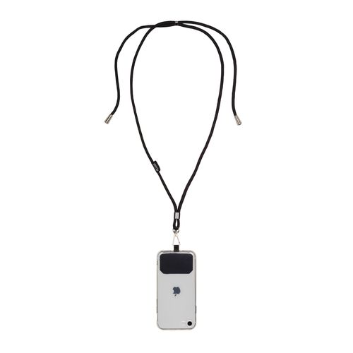 Cordon pour badge/téléphone portable en RPET avec étiquette à personnaliser - 2