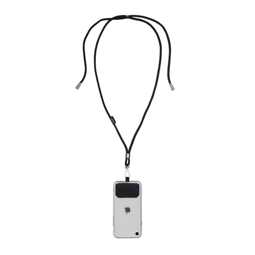 Cordon pour badge/téléphone portable en RPET avec étiquette à personnaliser - 2