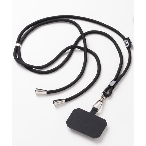 Cordon pour badge/téléphone portable en RPET avec étiquette à personnaliser - 3