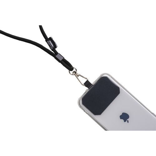 Cordon pour badge/téléphone portable en RPET avec étiquette à personnaliser - 5